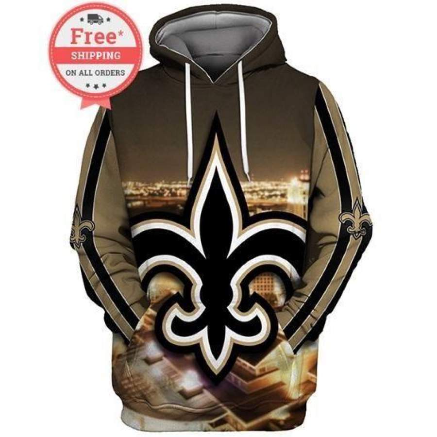 Sweatshirts New Orleans Saints Football Team Print Unisex Hoodie Unisex 3D All Over Print