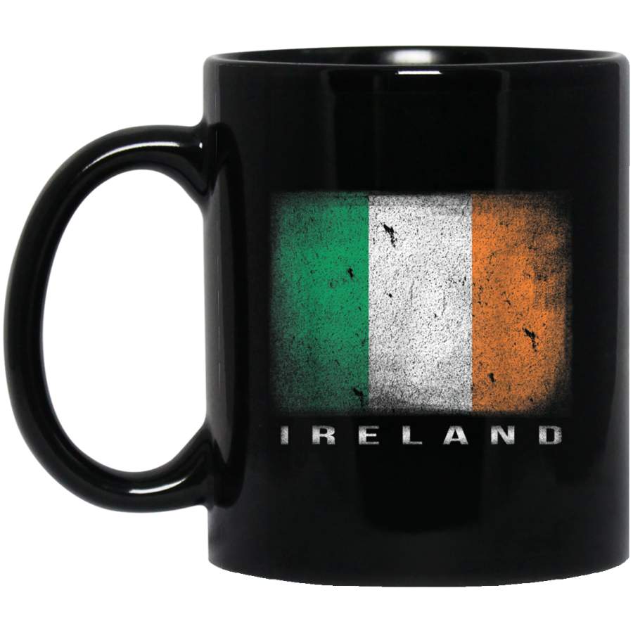 Vintage Ireland Mug Irish Flag Souvenir Love Gift