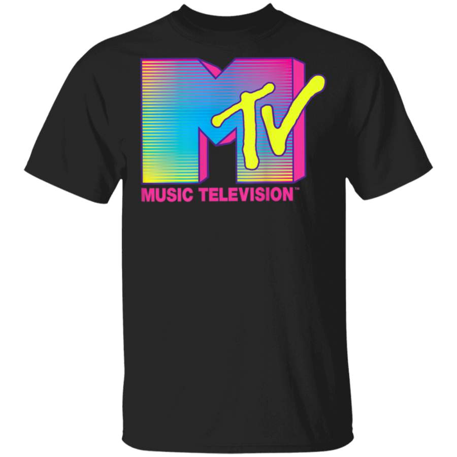 MTV Logo Fluorescent Colors Graphic T-Shirt