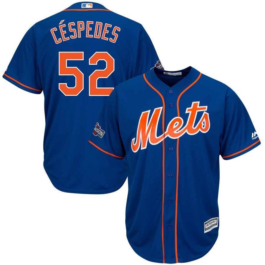 Yoenis Cespedes New York Mets Majestic 2016 Postseason Alternate Cool Base Jersey Royal 2019