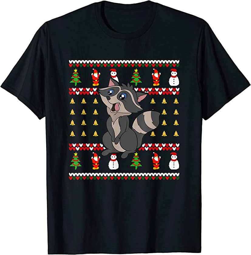 Trash Panda Ugly Christmas Animal Lover Merry Xmas Racoon T-Shirt