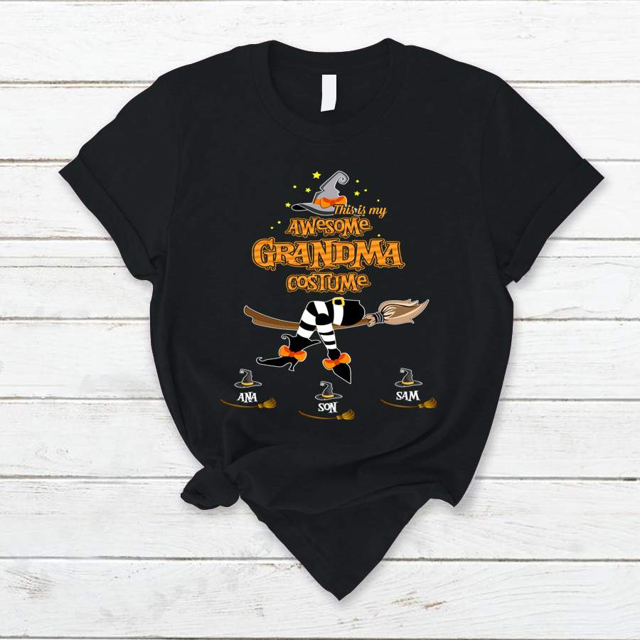 Personalized This Is My Awesome Grandma Custume Kids Names Shirt