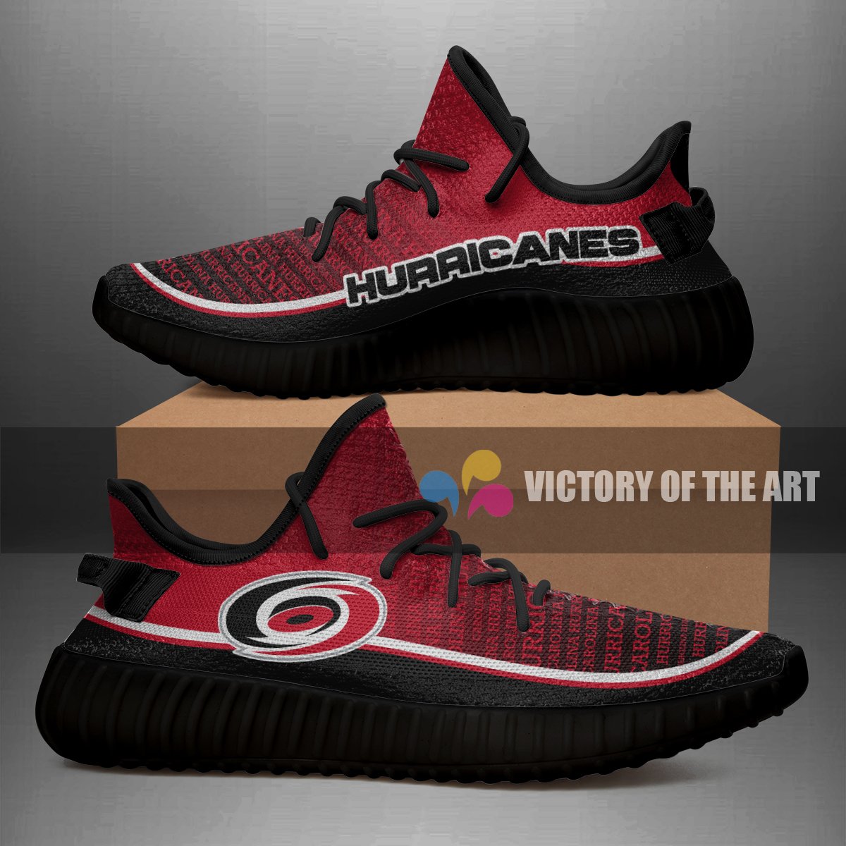 Words In Line Logo Carolina Hurricanes Yeezy Shoes