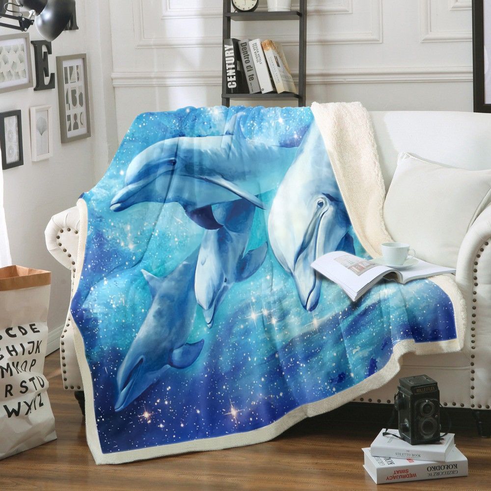 Dolphins Ht2512229Tt Sherpa Fleece Blanket