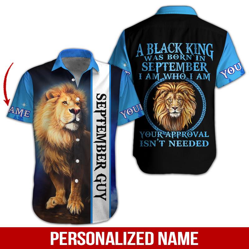 September Guy Lion Custom Name Hawaiian Shirt | For Men & Women | Hn3328