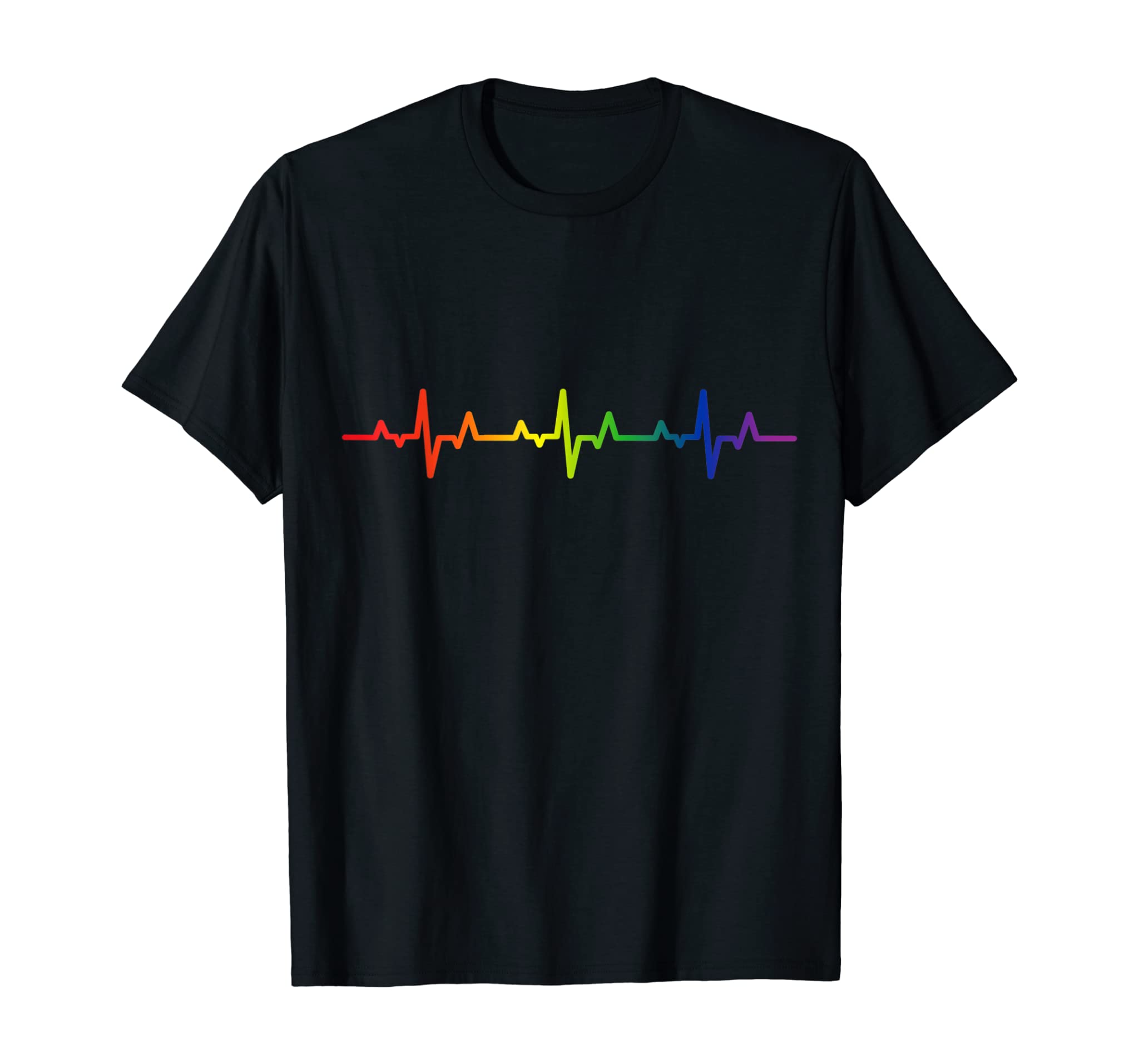 Gay Heartbeat Pride Rainbow Flag Lgbtq Cool Lgbt Ally Gift T-Shirt