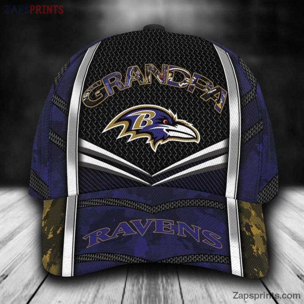 Baltimore Ravens Grandpa 3D Classic Cap Gift For Fan Football Lovers