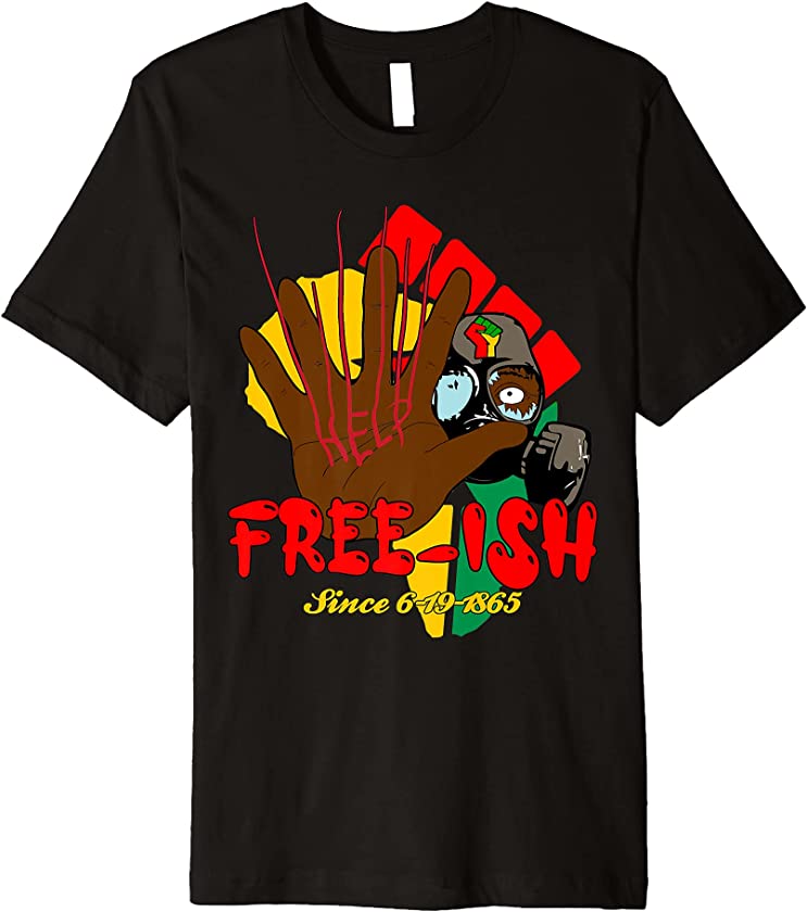 Freeish Since 1865 Juneteenth African American Afrocentric Premium T-Shirt