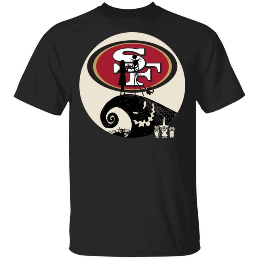 49ers T-Shirt The Nightmare Before Christmas Jack Skellington And Sally Tee VA08