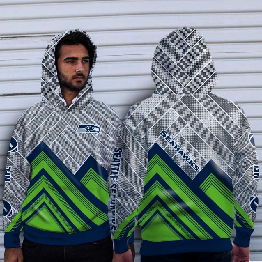 Black Cross Line Seattle Seahawks Hoodie