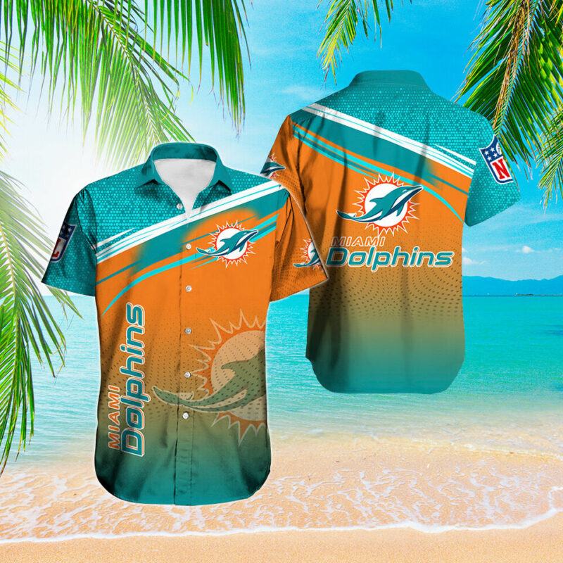 Miami Dolphins Hawaiian Shirts Men Button V9