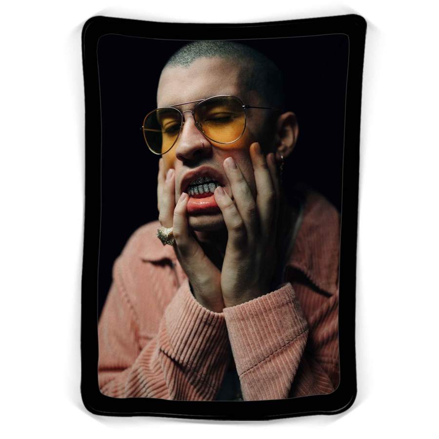 Bad Bunny Fleece Blanket