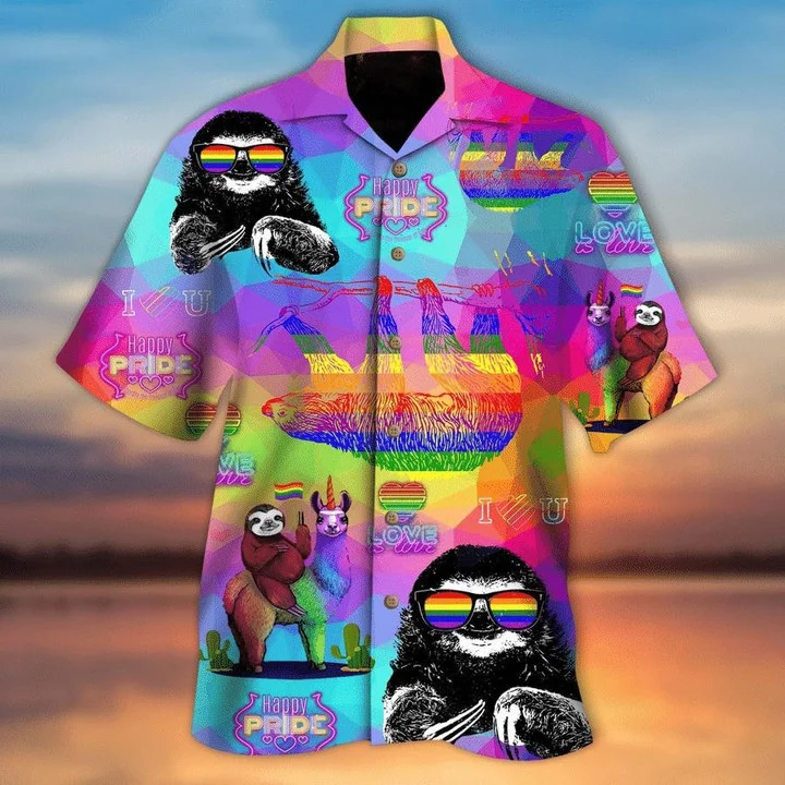 Beach Shirt Pride Month Lbgt Hawaii For Men And Aloha Ha67048