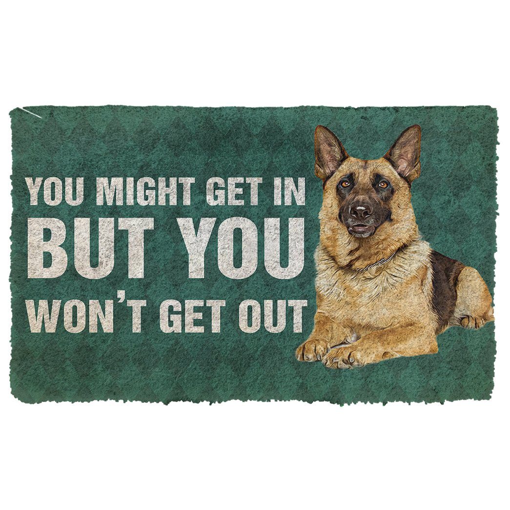 Gearhumans  Gearhuman 3D German Shepherd You Won’t Get Out Doormat