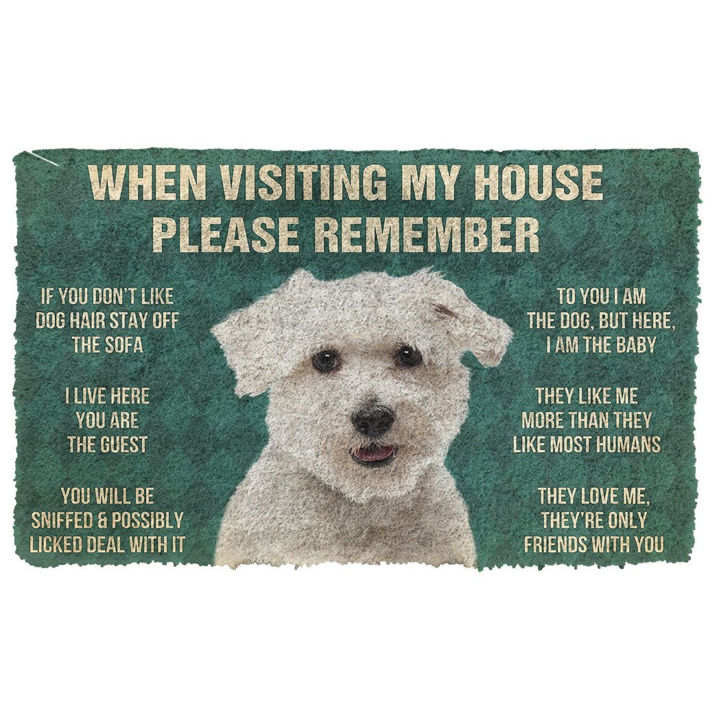 Gearhumans  Gearhuman 3D Please Remember Coton de Tulear Dogs House Rules Custom Doormat