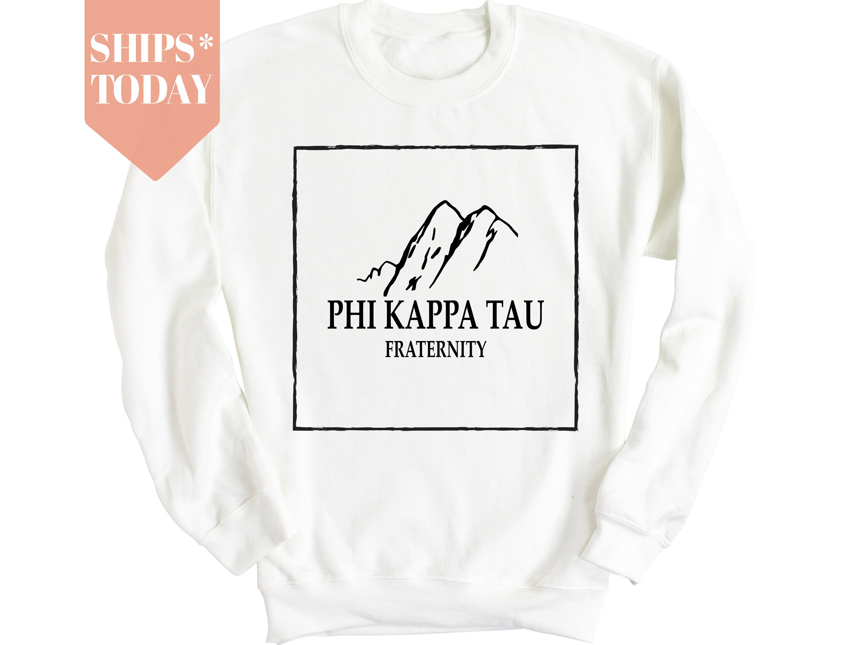 Phi Kappa Tau Mountainous Fraternity Sweatshirt | Phi Tau Sweatshirt | Phi Tau Fraternity Letters | Initiation Gift | Greek Life _ 1478g