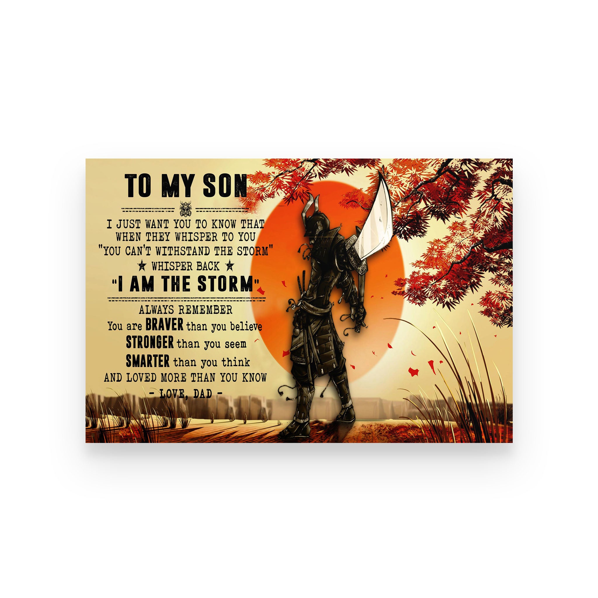 samurai poster dad to son i am the storm