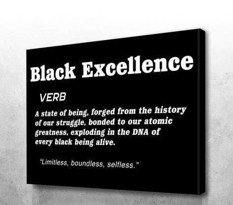 Black Excellence Canvas Prints Poster Print, Wall Art Canvas, Poster Canvas Wall Decor