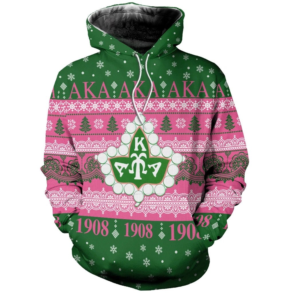 Alpha Kappa Alpha Christmas Hoodie 2021