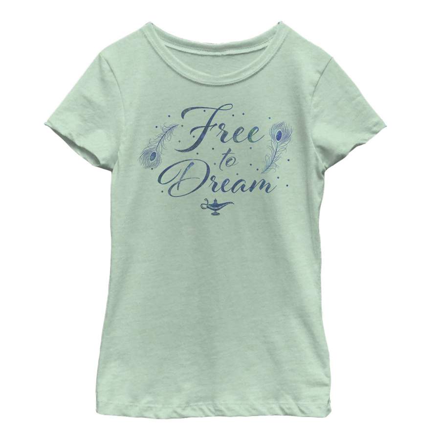 Aladdin Girl’s Free to Dream Feather  T Shirt