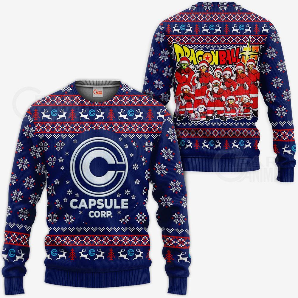 Capsule Ugly Christmas Sweater DB Anime Xmas Gift Idea VA10