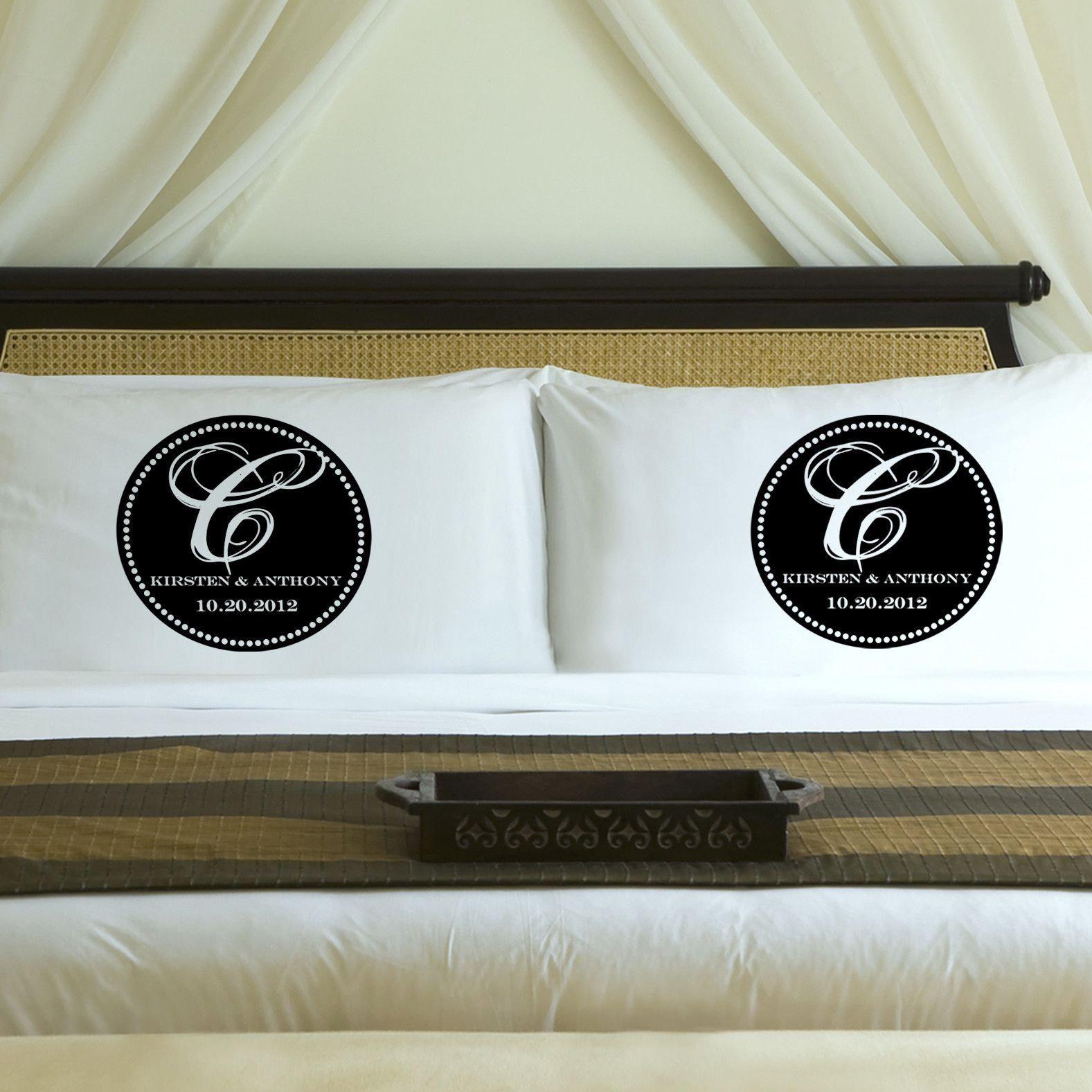 Personalized Magical Monogram Couples Pillowcases