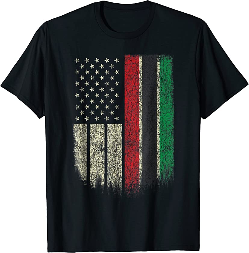 African American Flag Shirt Pan-African UNIA Flag T Shirt