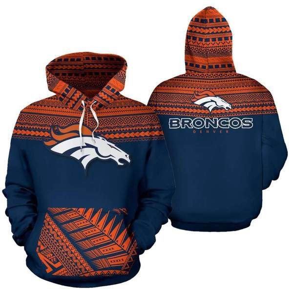 Denver Broncos Maori Tattoo 99 Unisex 3D Hoodie Gift For Fans