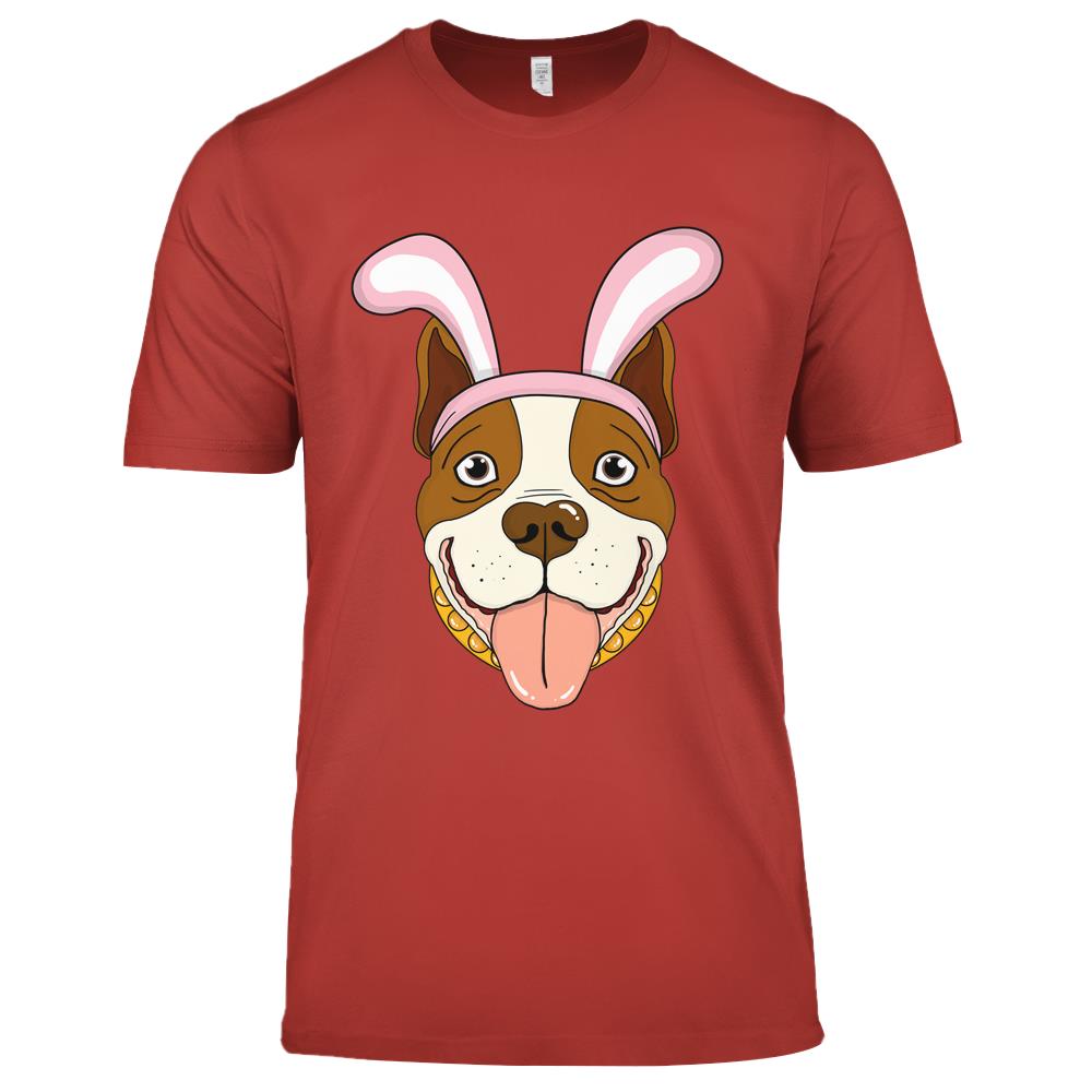 Cute Easter Pitbull Dog Bunny Ears Rabbit Premium T Shirts