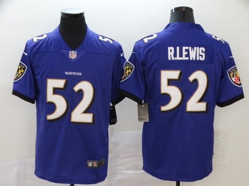 Baltimore Ravens Ray Lewis #52 NFL 2020 Indigo Jersey