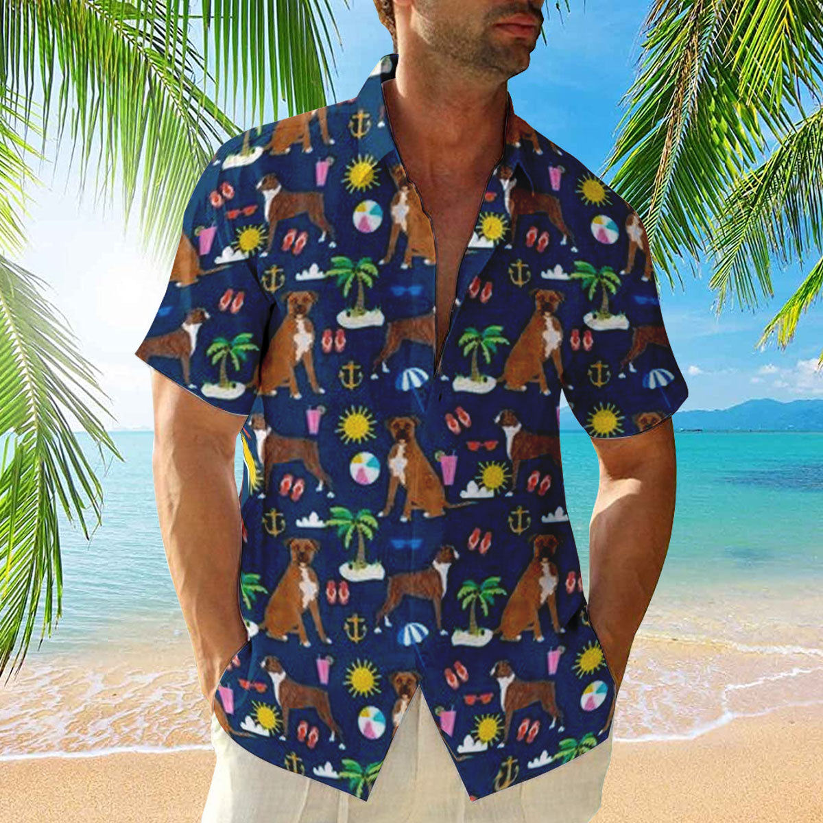 Boxer Dog Hawaii Shirt 21 Ha36636