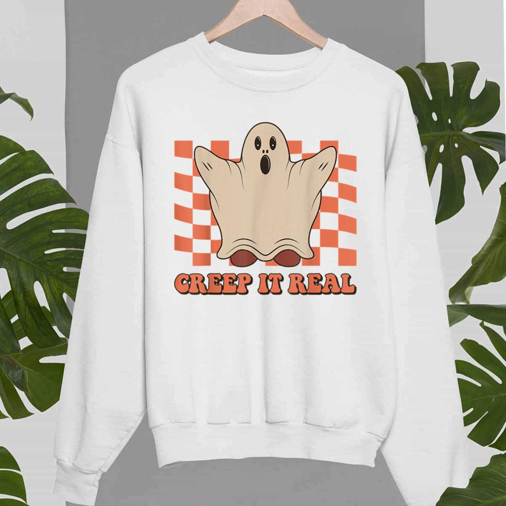 Ghost Vintage Retro Halloween Unisex Sweatshirt