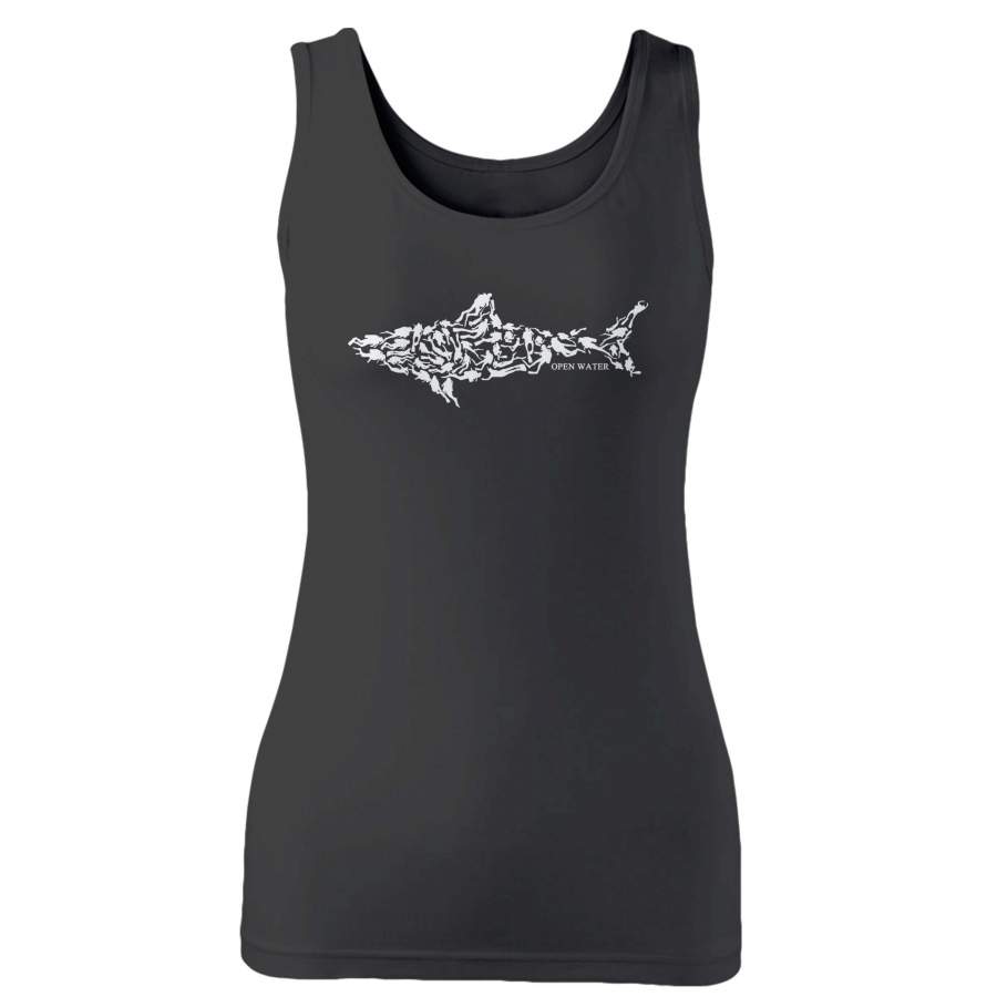 Shark Diving Divers Great White Scuba Funny Woman’s Tank Top