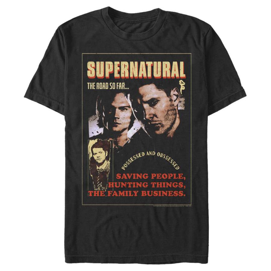 Supernatural Men’s Vintage Movie Poster  T Shirt