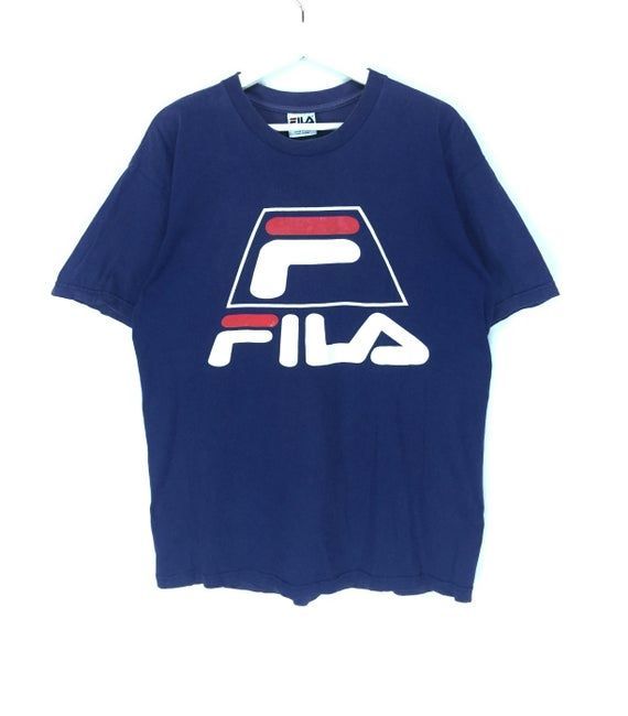 Rare Fila Big Logo Spellout Vintage 90S Shirt Retro Fila Hip Hop Swag Rap Shirt