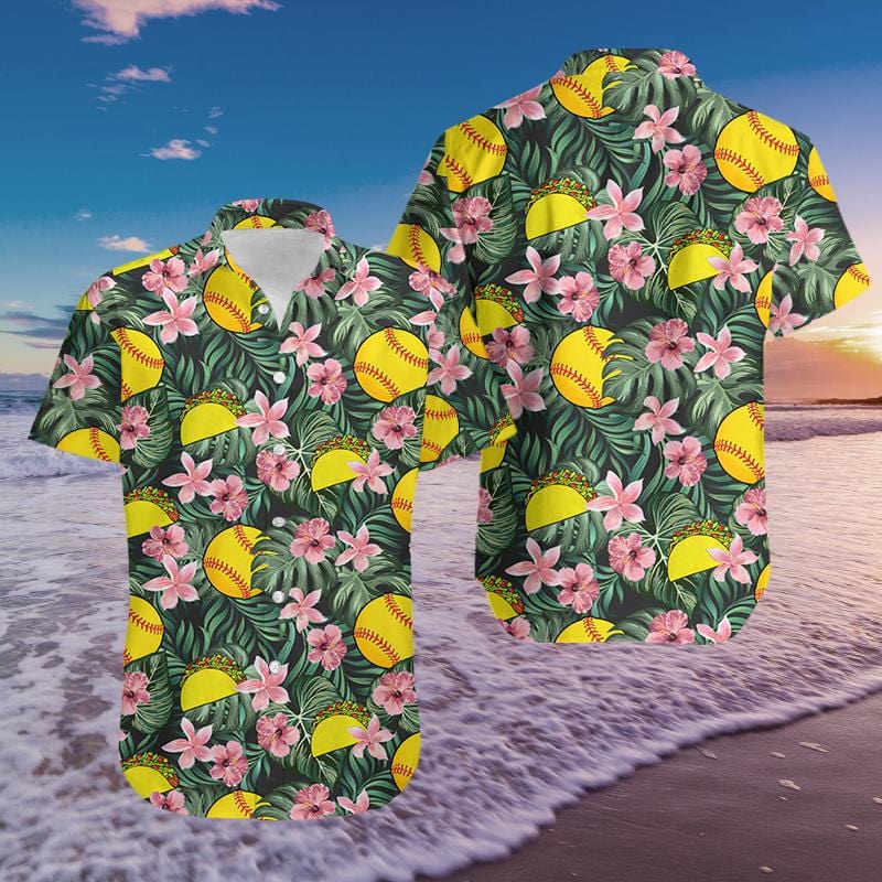 Softball And Tacos Floral Aloha Hawaii Shirts For Men Women Ha105222