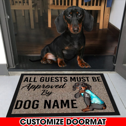 Dachshund I Love Mom-Mat3 Custom Doormat All Over Printed