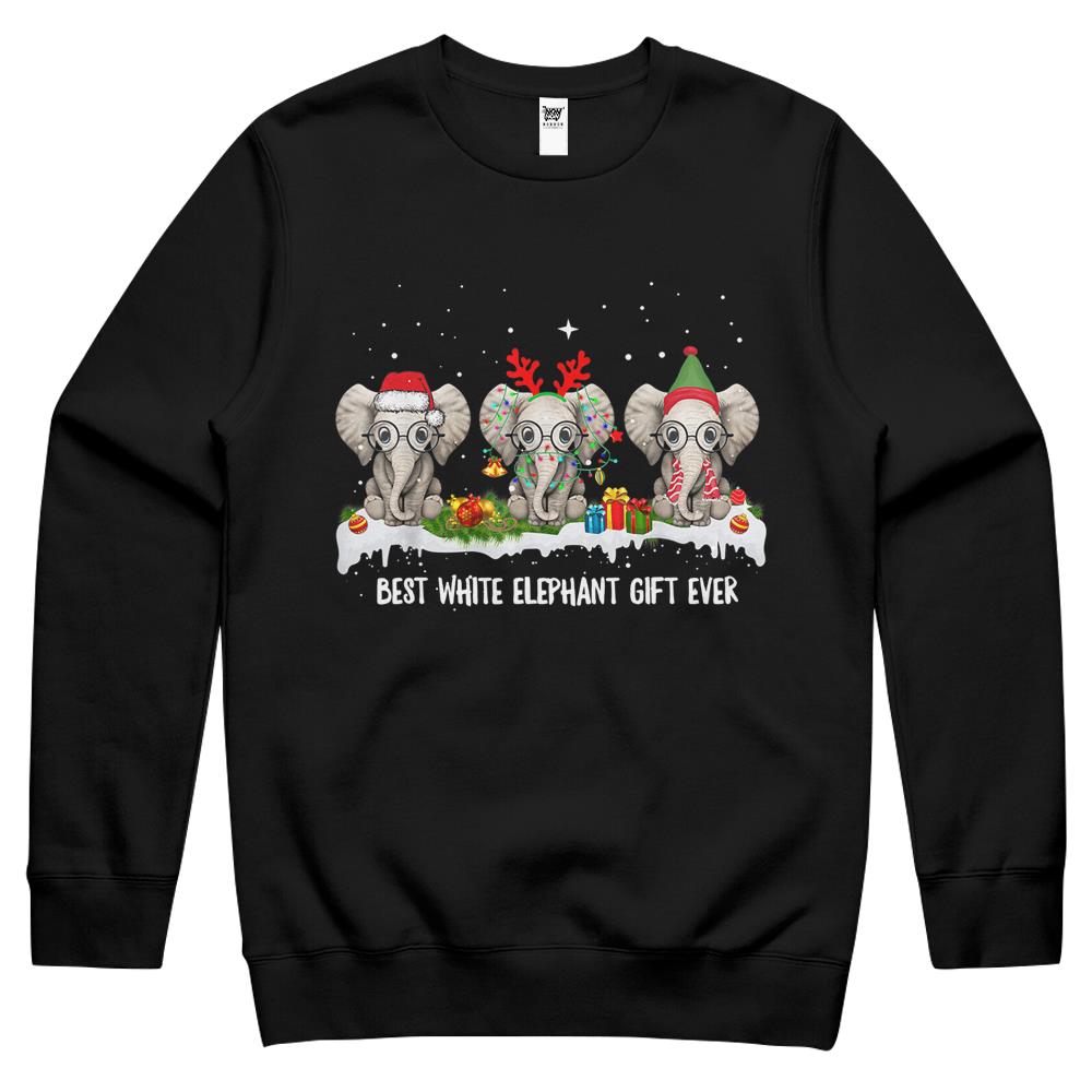 Best White Elephant Gift Ever Funny For Merry Christmas Crewneck Sweatshirt