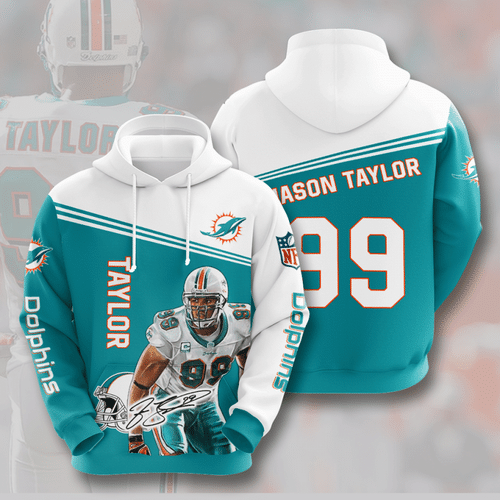 Jason Taylor Miami Dolphins Miami Dolphins  Hoodie Graphic Drawing Personalize Gift