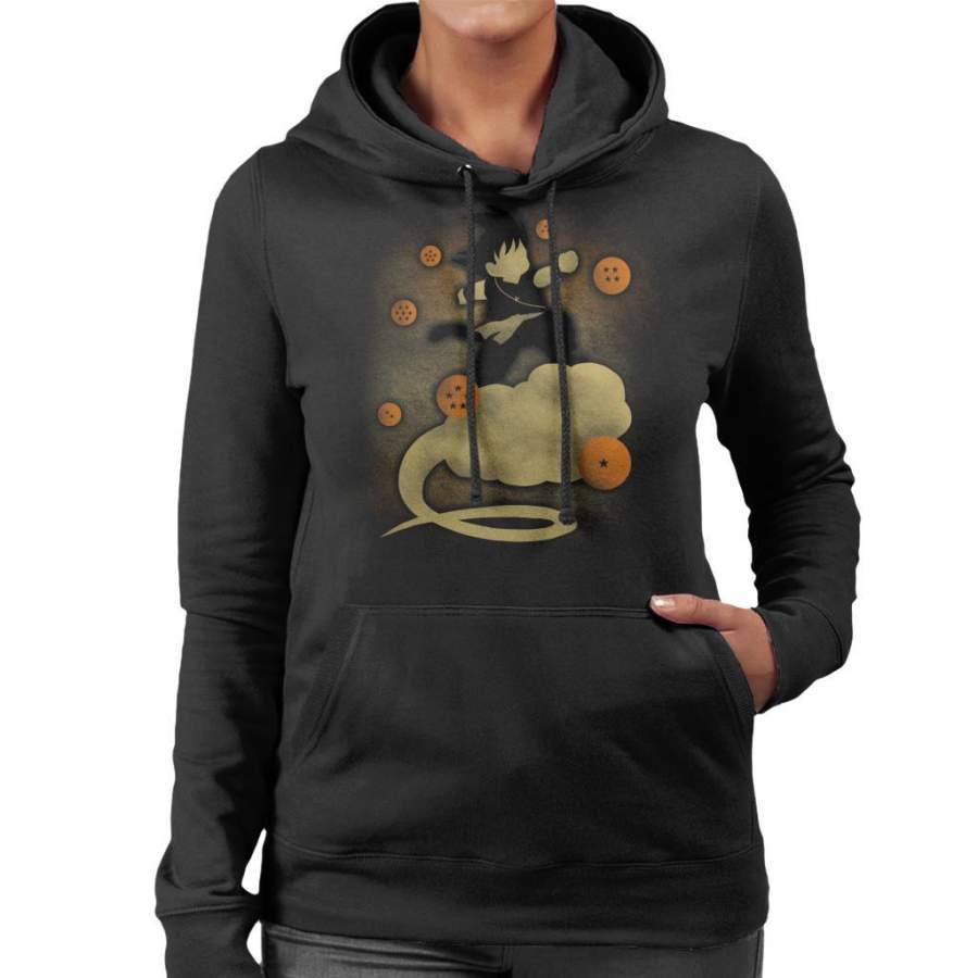 Dragon Ball Z Goku Cloud Silhouette Women’s Hooded Sweatshirt