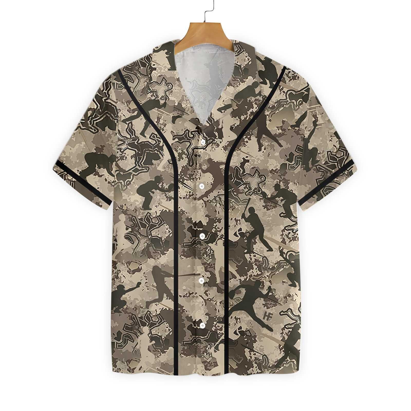 Baseball Camo Pattern 0202 Hawaii Shirt Ha55022