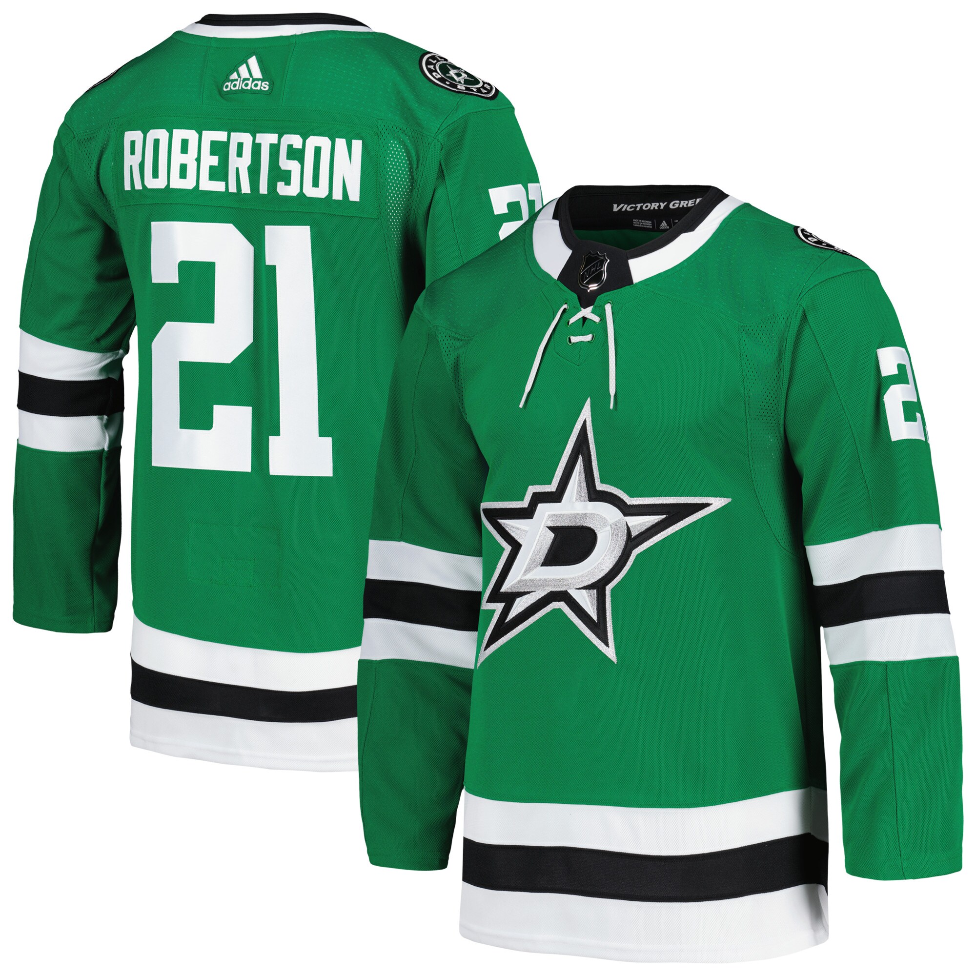 Men's Dallas Stars Jason Robertson adidas Kelly Green Home Primegreen Authentic Pro Player Jersey