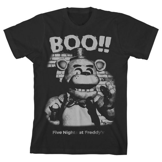 Five Nights At Freddy’s Halloween Boo Boy’s Black T-shirt