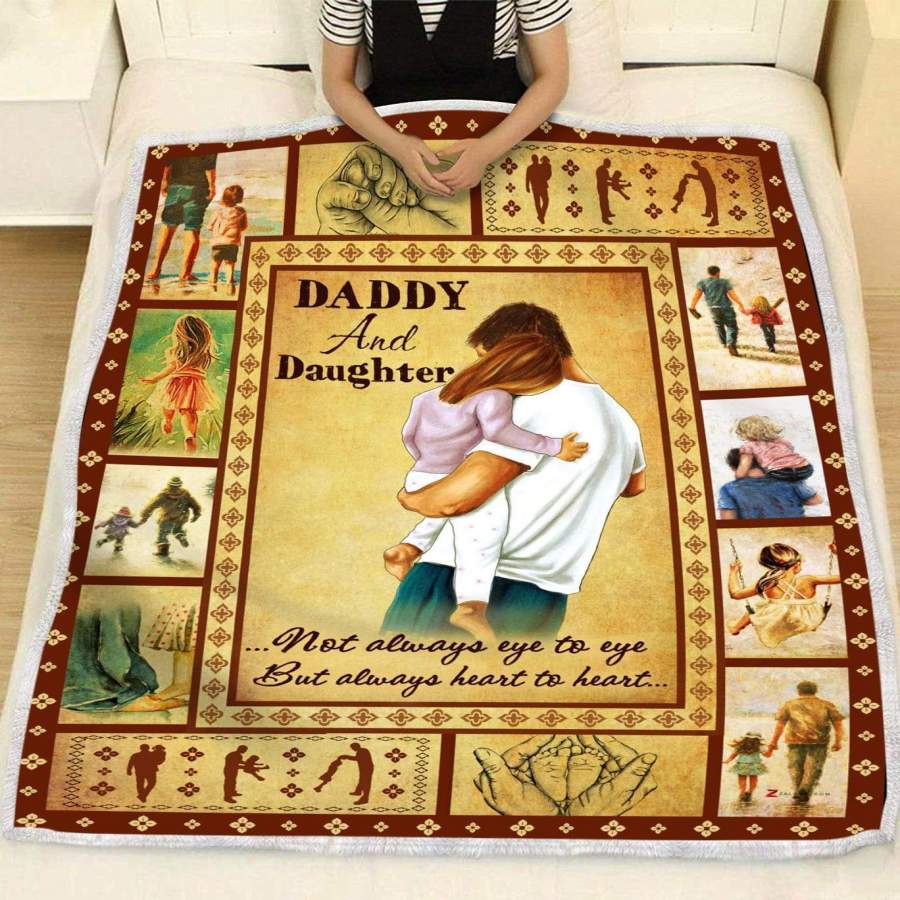 Daddy And Daughter Always Heart To Heart Great Gift For Dad Father’s Day Blanket