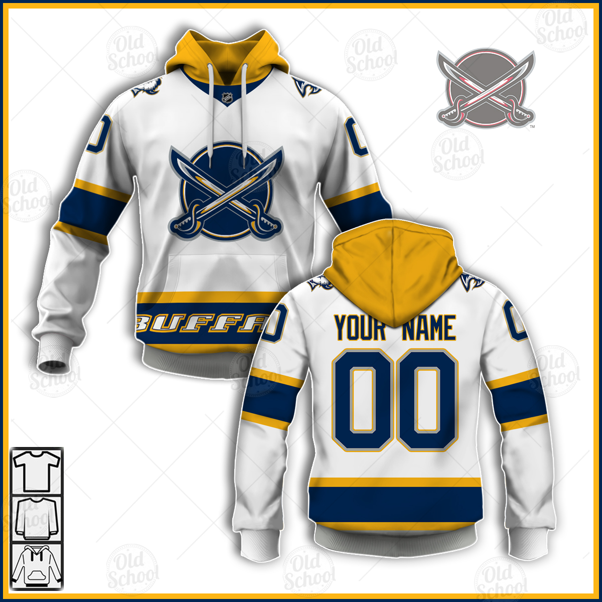 Personalize Buffalo Sabres Reverse Retro Alternate Jersey Personalize Hoodie