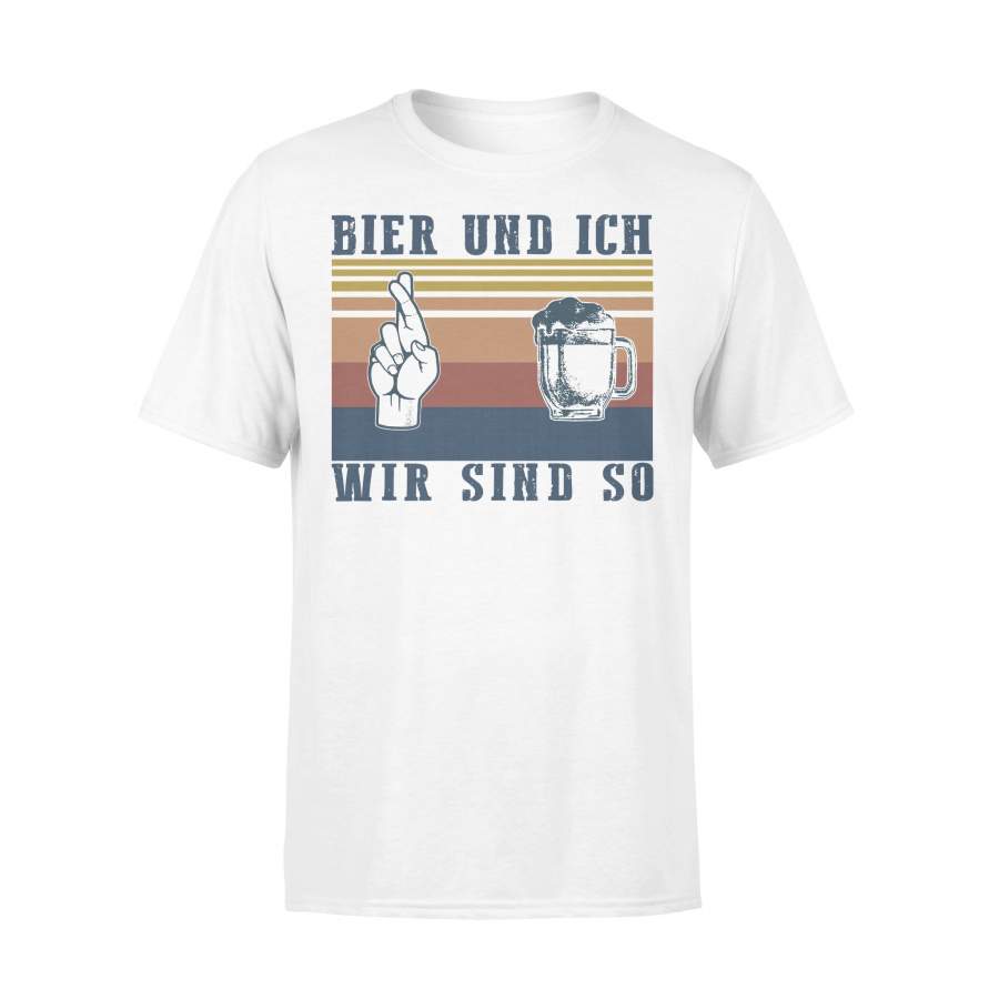 Bier Und Ich Wir Sind So Vintage Retro T-shirt