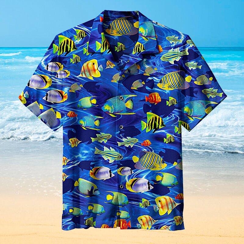 Ocean Tropical Goldfish Hawaii Shirt For Men Women Adult Ha70983