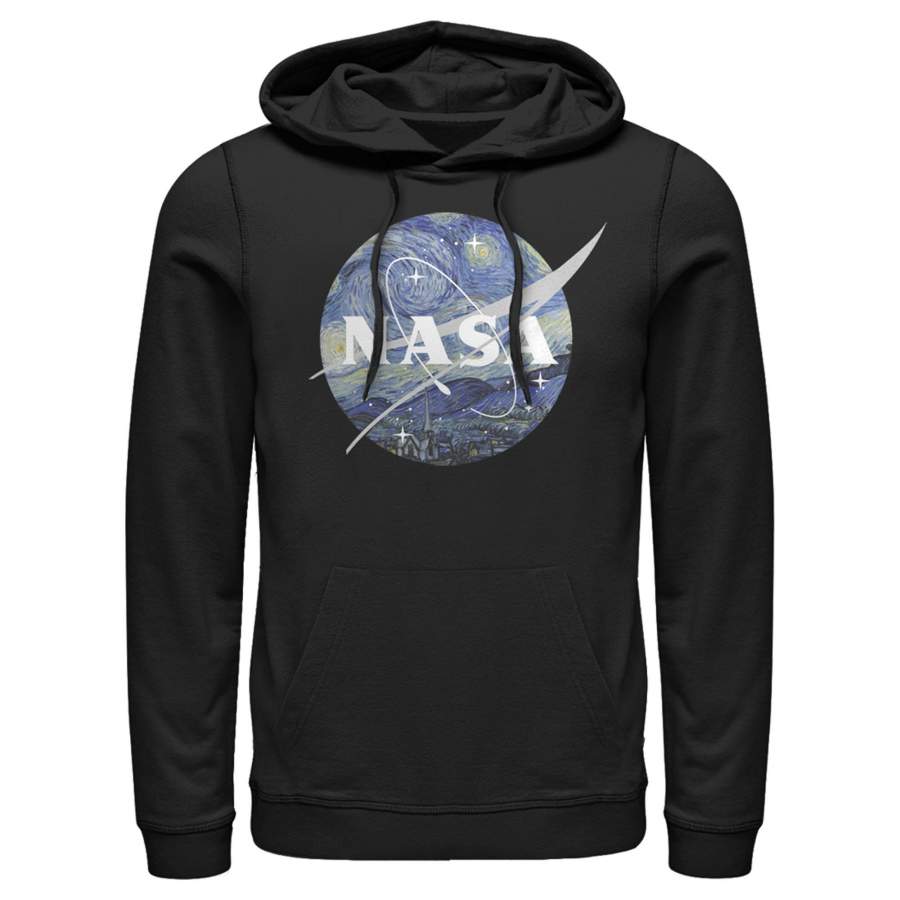 NASA Men’s Starry Night Logo  Lightweight Hoodie