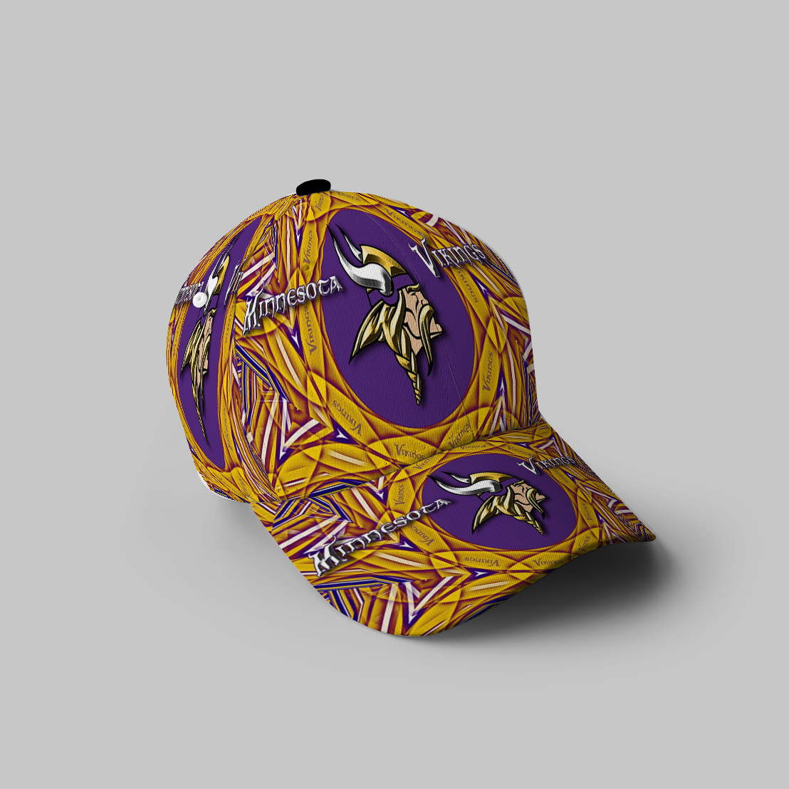 Minnesota Vikings Emblem Shape V2 3D Printing Baseball Cap Classic Hat