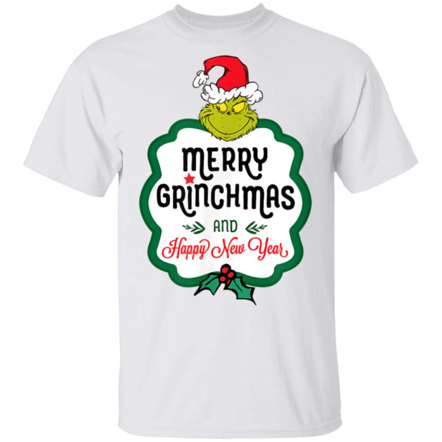 Dr Seuss Grinch Happy New Year Tshirt